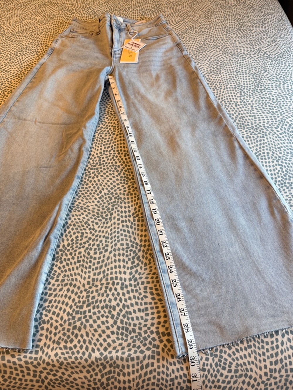 Risen | Light Wash High-Rise Palazzo Jeans - Picture 7 of 11